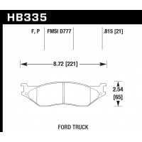 Колодки тормозные HB335P.815 HAWK SuperDuty