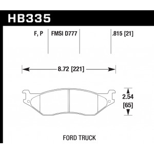 Колодки тормозные HB335P.815 HAWK SuperDuty