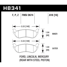 Колодки тормозные HB341F.618 HAWK HPS