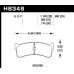 Колодки тормозные HB348Q.980 HAWK DTC-80; Brembo 25mm