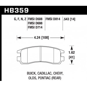 Колодки тормозные HB359Z.543 HAWK Perf. Ceramic