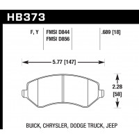 Колодки тормозные HB373F.689 HAWK HPS Jeep Liberty (KJ) 2002-2007