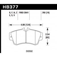 Колодки тормозные HB377F.760 HAWK HPS