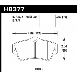 Колодки тормозные HB377F.760 HAWK HPS