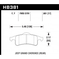 Колодки тормозные HB381Y.661 HAWK LTS