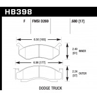 Колодки тормозные HB398F.680 HAWK HPS