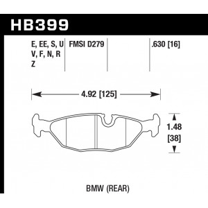 Колодки тормозные HB399B.630