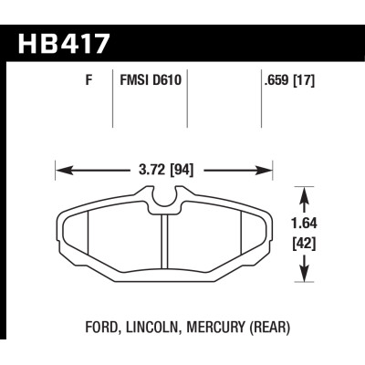 Колодки тормозные HB417F.659 HAWK HPS