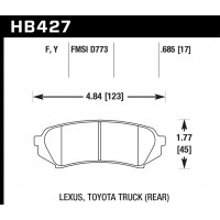 Колодки тормозные HB427Y.685 HAWK LTS задние LEXUS LX470 / TOYOTA LC100