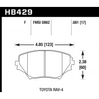 Колодки тормозные HB429F.681 HAWK HPS передние TOYOTA RAV4