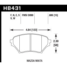 Колодки тормозные HB431B.606