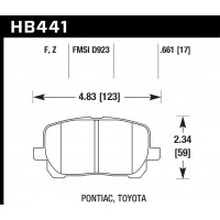 Колодки тормозные HB441F.661 HAWK HPS