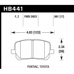 Колодки тормозные HB441Z.661 HAWK Perf. Ceramic