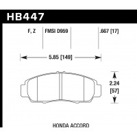 Колодки тормозные HB447Z.667 HAWK Perf. Ceramic