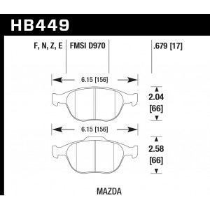 Колодки тормозные HB449B.679