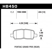 Колодки тормозные HB450Z.555 HAWK Perf. Ceramic