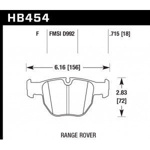 Колодки тормозные HB454F.715 HAWK HPS