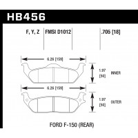 Колодки тормозные HB456F.705 HAWK HPS