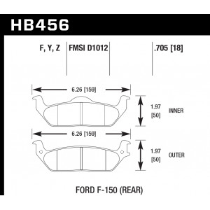 Колодки тормозные HB456F.705 HAWK HPS