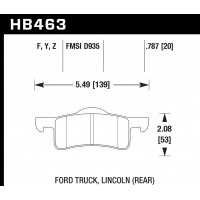 Колодки тормозные HB463Y.787 HAWK LTS