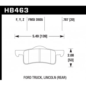 Колодки тормозные HB463Y.787 HAWK LTS