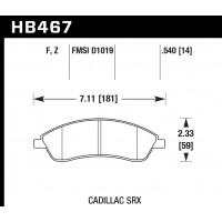 Колодки тормозные HB467F.540 HAWK HPS