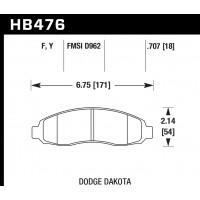 Колодки тормозные HB476F.707 HAWK HPS