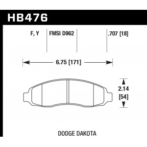 Колодки тормозные HB476F.707 HAWK HPS