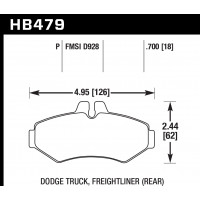 Колодки тормозные HB479P.700 HAWK SuperDuty; 18mm