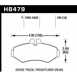 Колодки тормозные HB479P.700 HAWK SuperDuty; 18mm