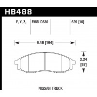 Колодки тормозные HB488F.629 HAWK HPS