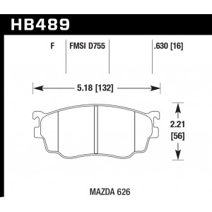 Колодки тормозные HB489F.630 HAWK HPS