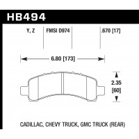 Колодки тормозные HB494Y.670 HAWK LTS