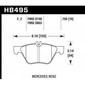 Колодки тормозные HB495Z.756 HAWK Perf. Ceramic