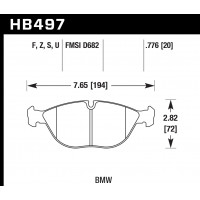 Колодки тормозные HB497B.776