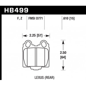 Колодки тормозные HB499B.610