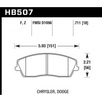 Колодки тормозные HB507F.711 HAWK HPS