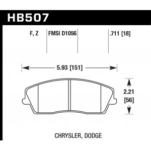 Колодки тормозные HB507Z.711 HAWK Perf. Ceramic