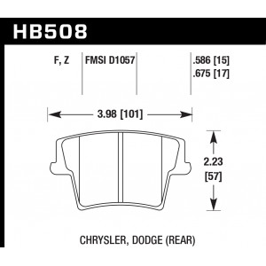 Колодки тормозные HB508B.586