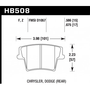 Колодки тормозные HB508Z.586 HAWK Perf. Ceramic