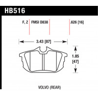 Колодки тормозные HB516Z.626 HAWK Perf. Ceramic