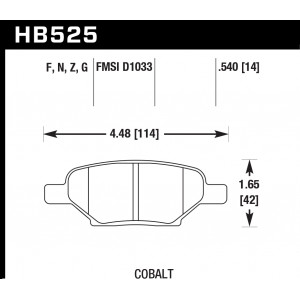 Колодки тормозные HB525F.540 HAWK HPS