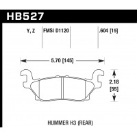 Колодки тормозные HB527Y.604 HAWK LTS задние Hummer H3