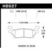 Колодки тормозные HB527Z.604 HAWK PC задние Hummer H3