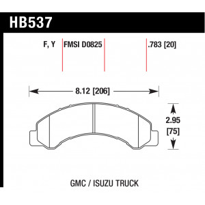 Колодки тормозные HB537F.783 HAWK HPS