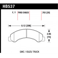 Колодки тормозные HB537Y.783 HAWK LTS