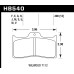 Колодки тормозные HB540V.490 HAWK DTC-50; Wilwood 7112 13mm
