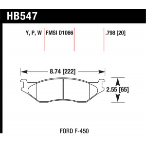 Колодки тормозные HB547Y.798 HAWK LTS