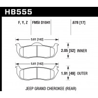 Колодки тормозные HB555F.678 HAWK HPS