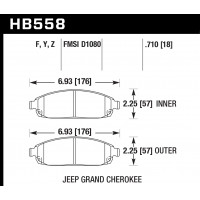 Колодки тормозные HB558F.710 HAWK HPS